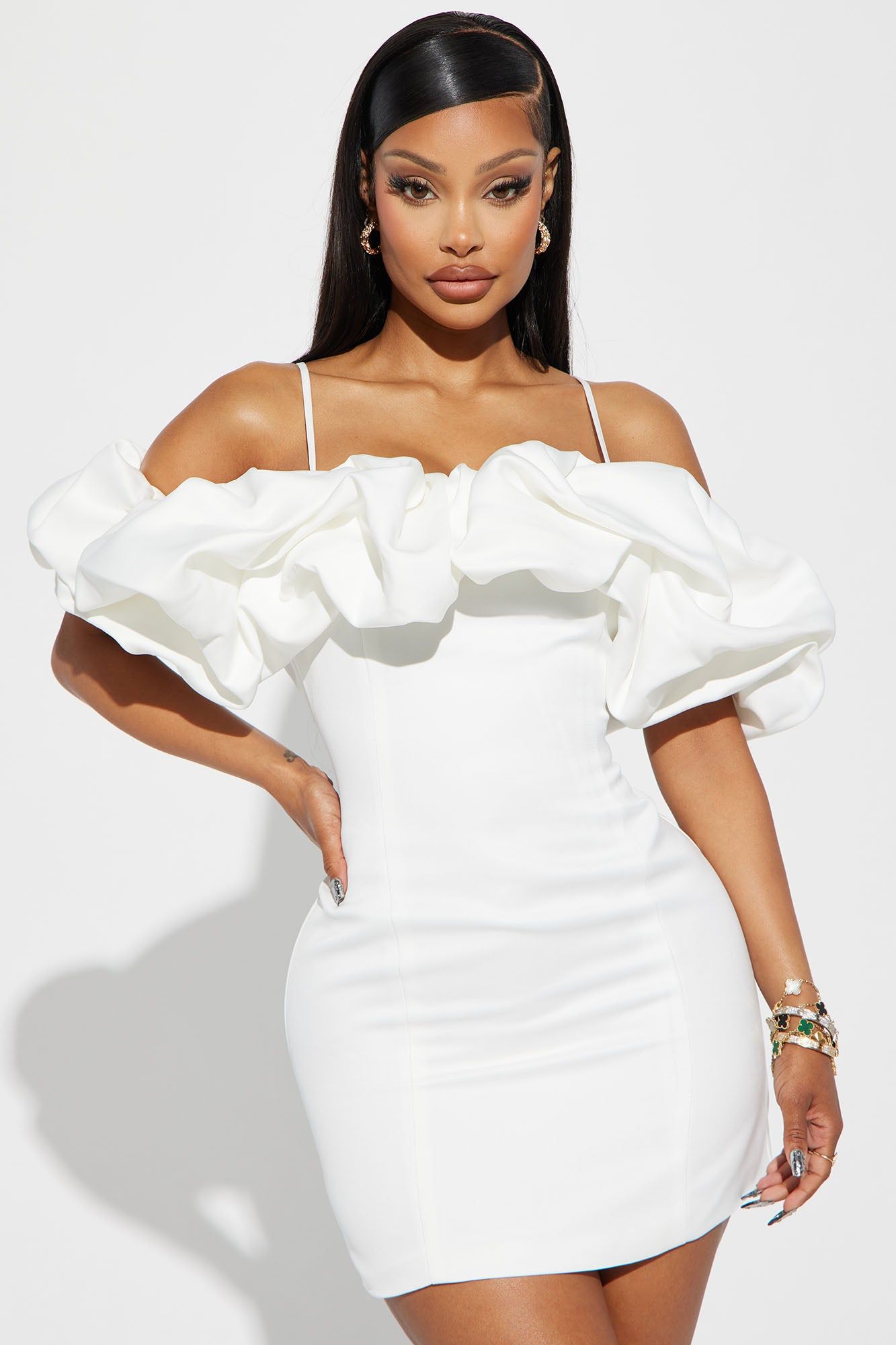 Lola Mini Dress - White sold by Fashion Nova