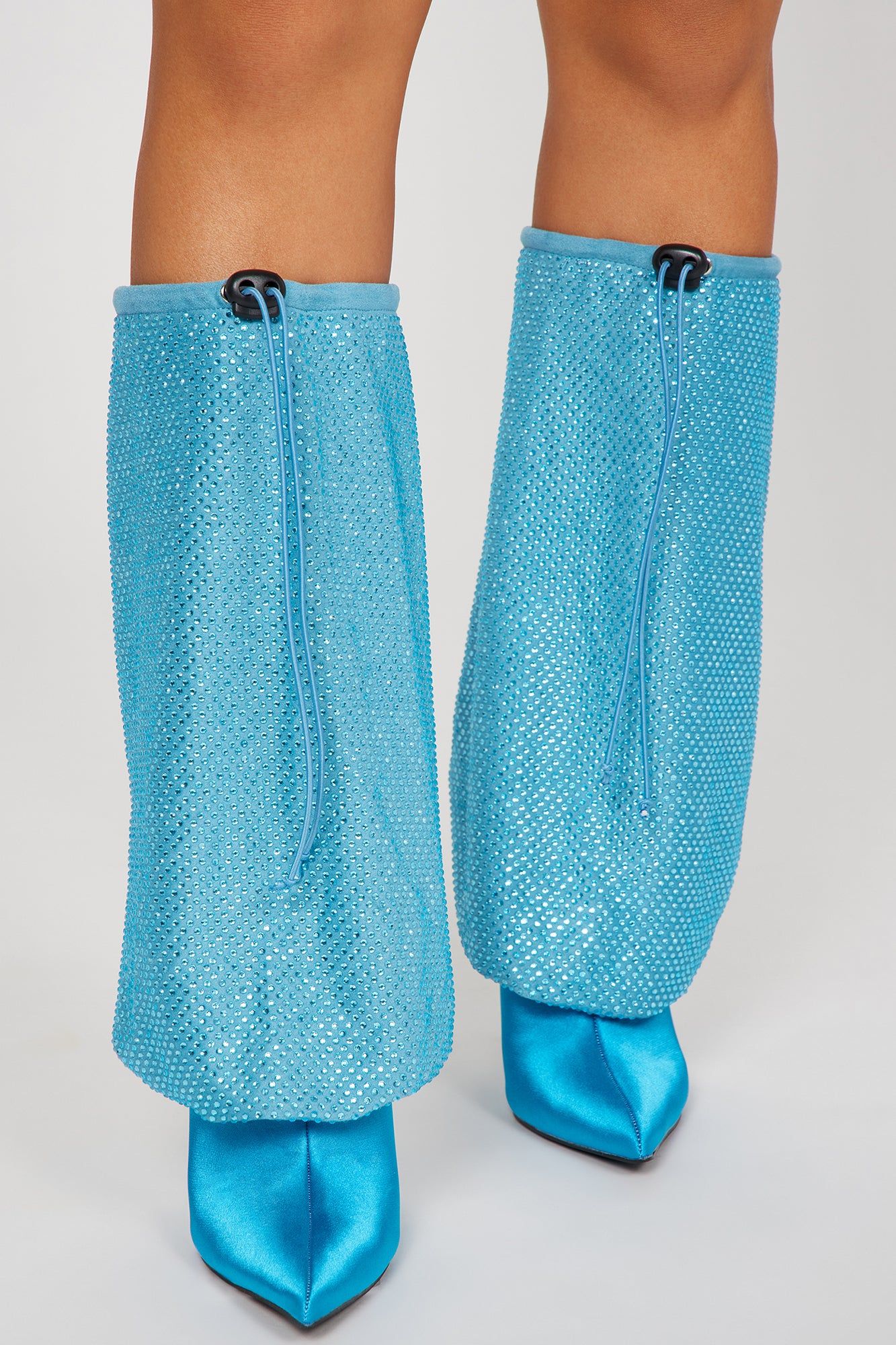 We Don't Stop Knee High Heeled Boots - Turquoise sold by Fashion Nova product image thumbnail 2