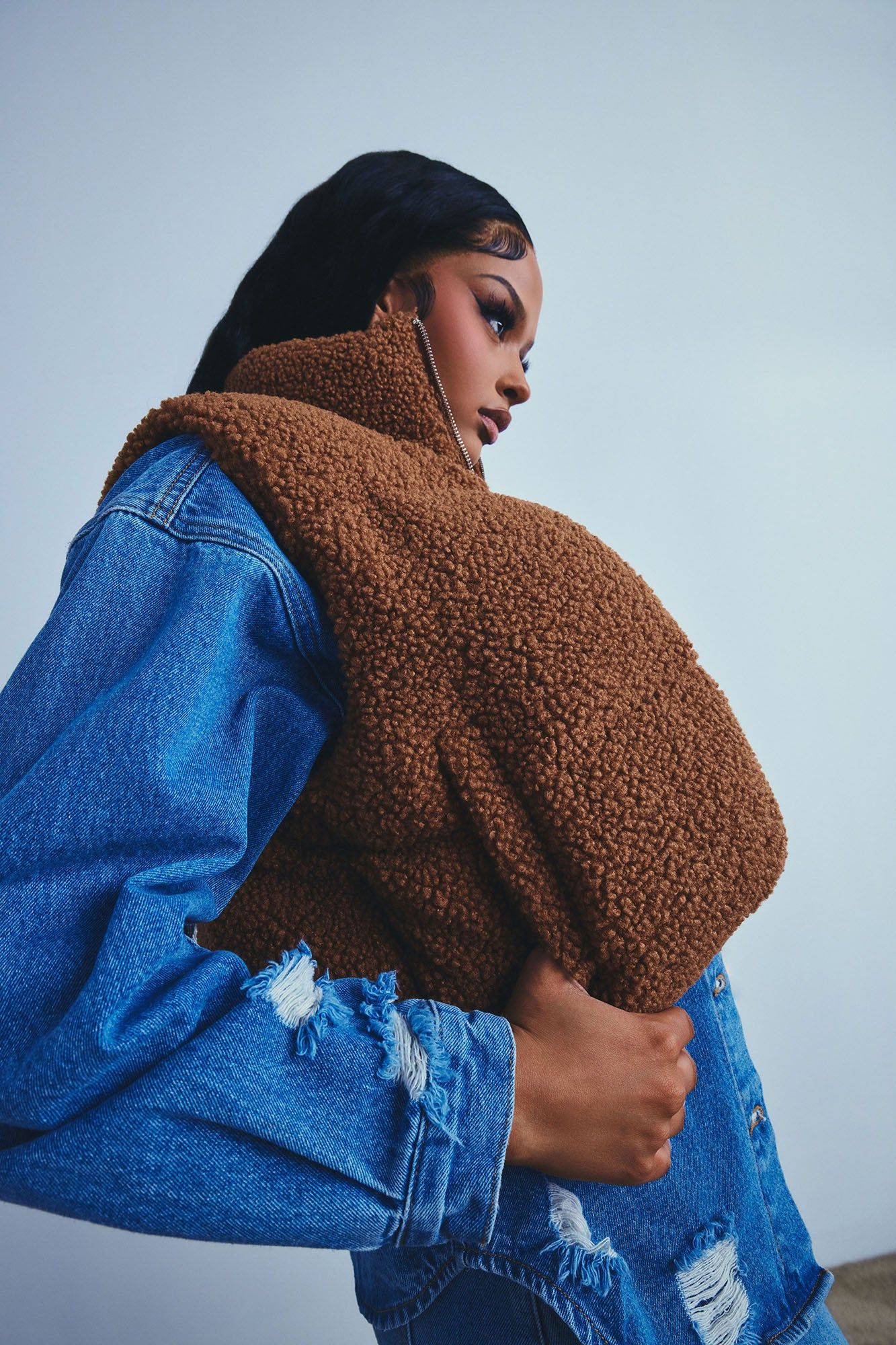 Conquering Mountains Sherpa Vest - Brown sold by Fashion Nova product image thumbnail 2