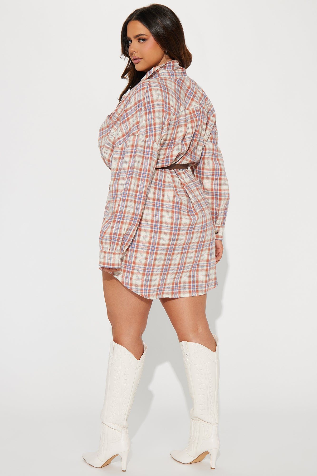 Kennedy Mini Shirt Dress - Taupe sold by Fashion Nova product image thumbnail 6