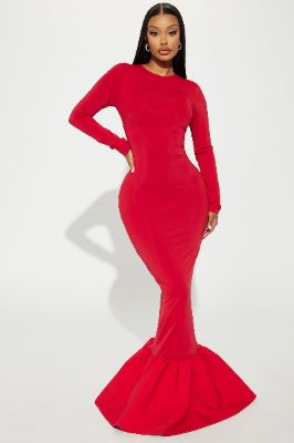 Star Of Tonight Maxi Dress - Red sold by Fashion Nova