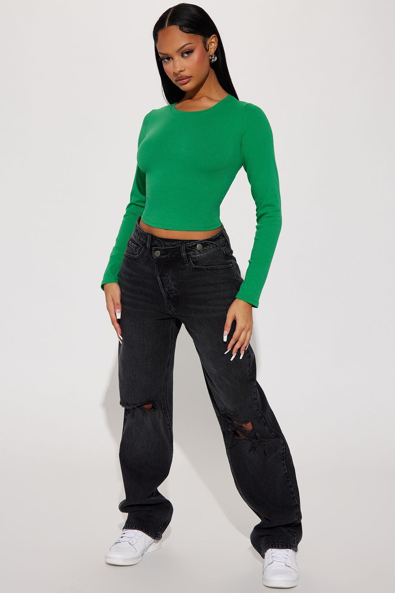 Aria Ribbed Top - Green sold by Fashion Nova product image thumbnail 2