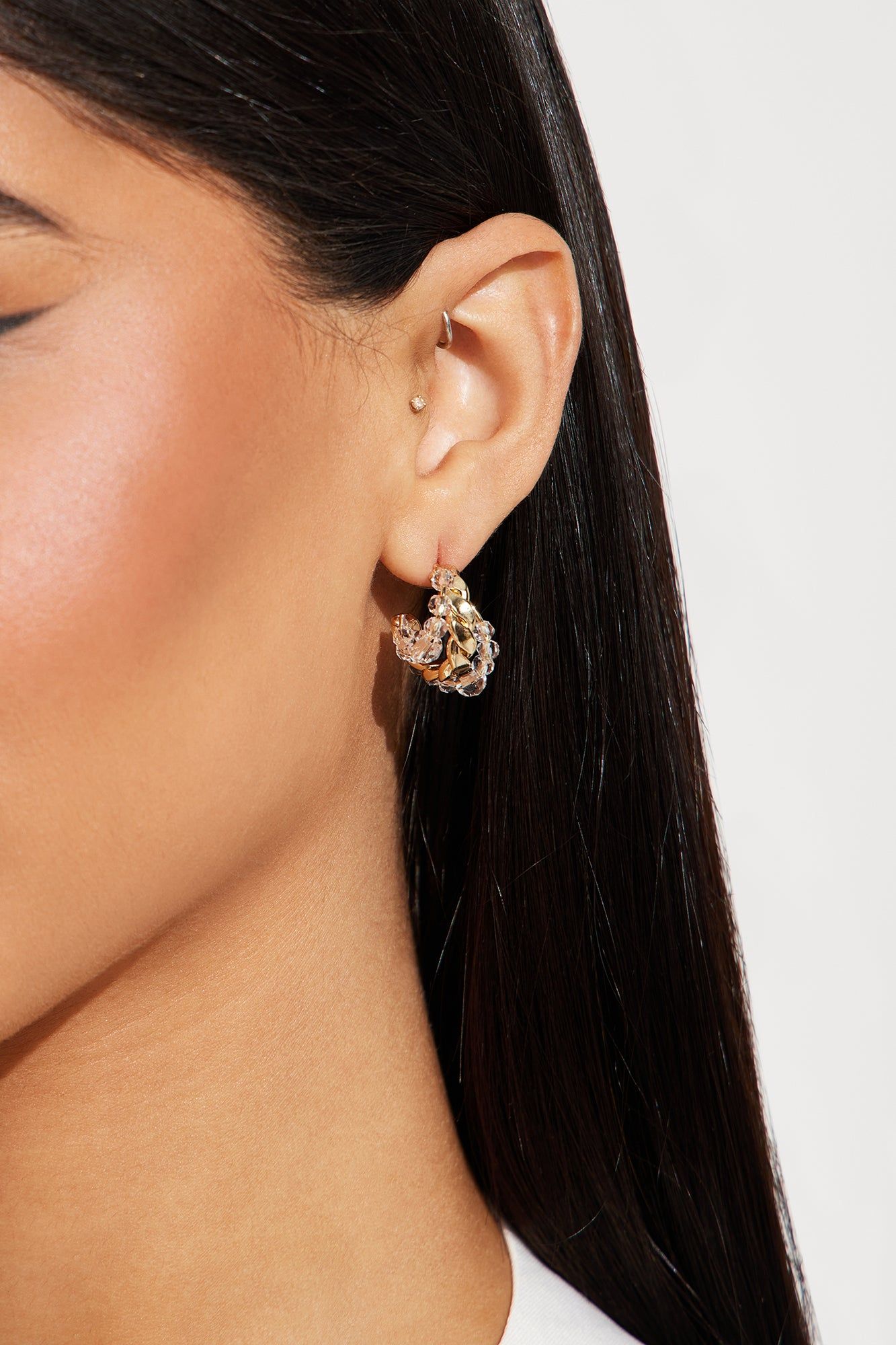 Driven By Beauty Hoop Earrings - Gold sold by Fashion Nova
