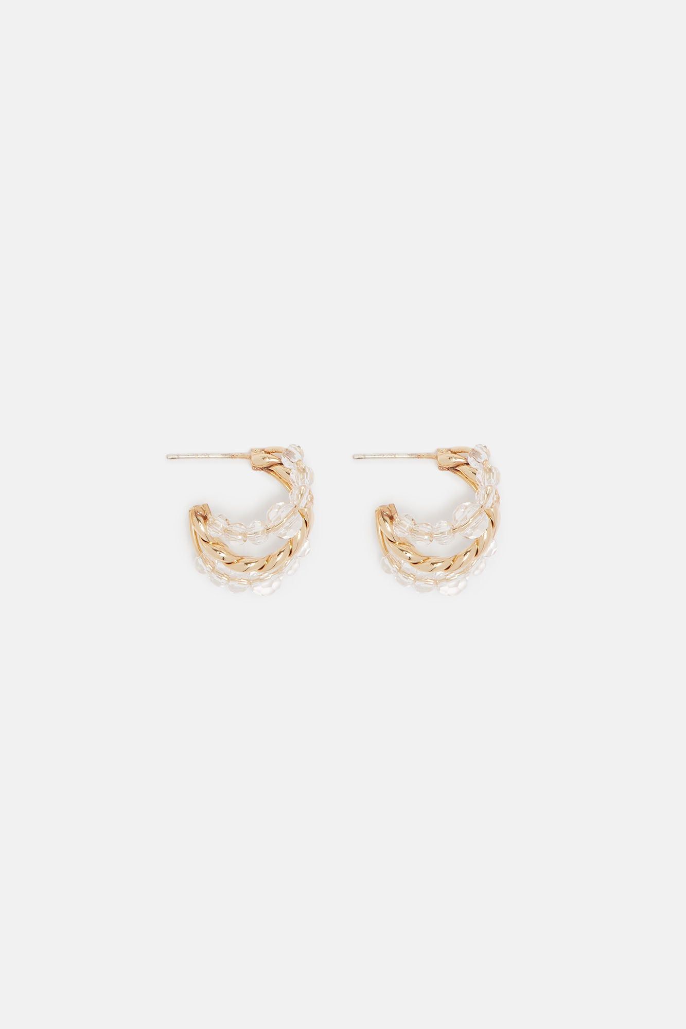 Driven By Beauty Hoop Earrings - Gold sold by Fashion Nova product image thumbnail 3