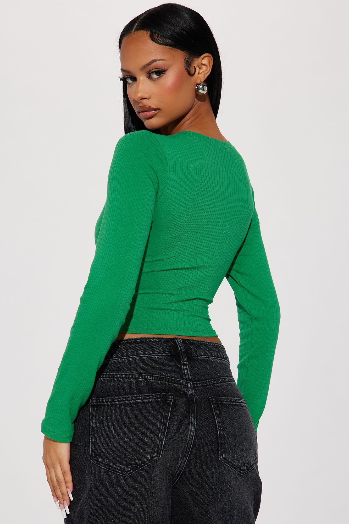 Aria Ribbed Top - Green sold by Fashion Nova product image thumbnail 3