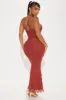 Delany Knit Maxi Dress - Rust sold by Fashion Nova