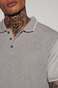 Birdie Short Sleeve Polo - Grey sold by Fashion Nova