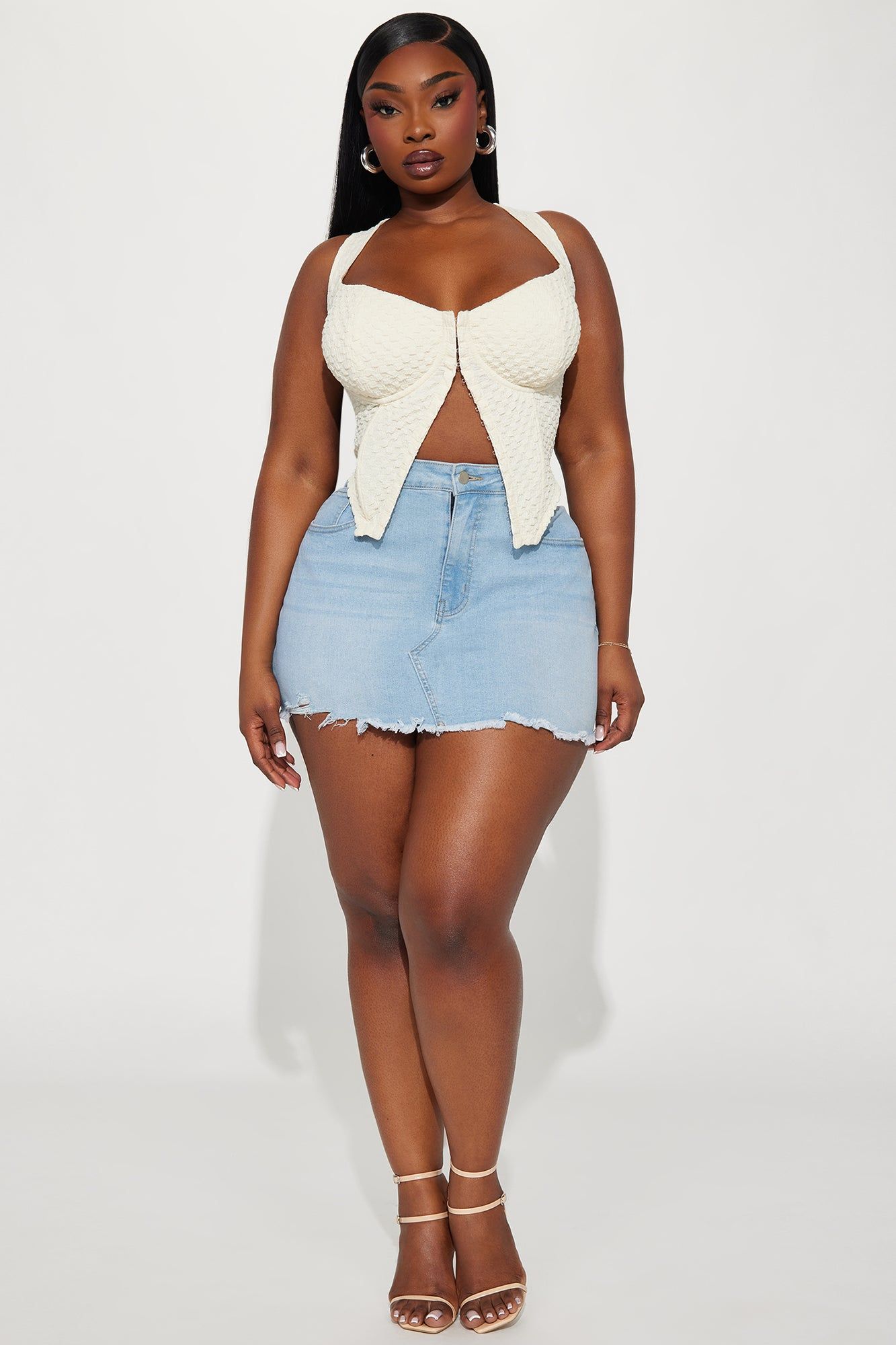 Raven Denim Mini Skirt - Light Wash sold by Fashion Nova product image thumbnail 4