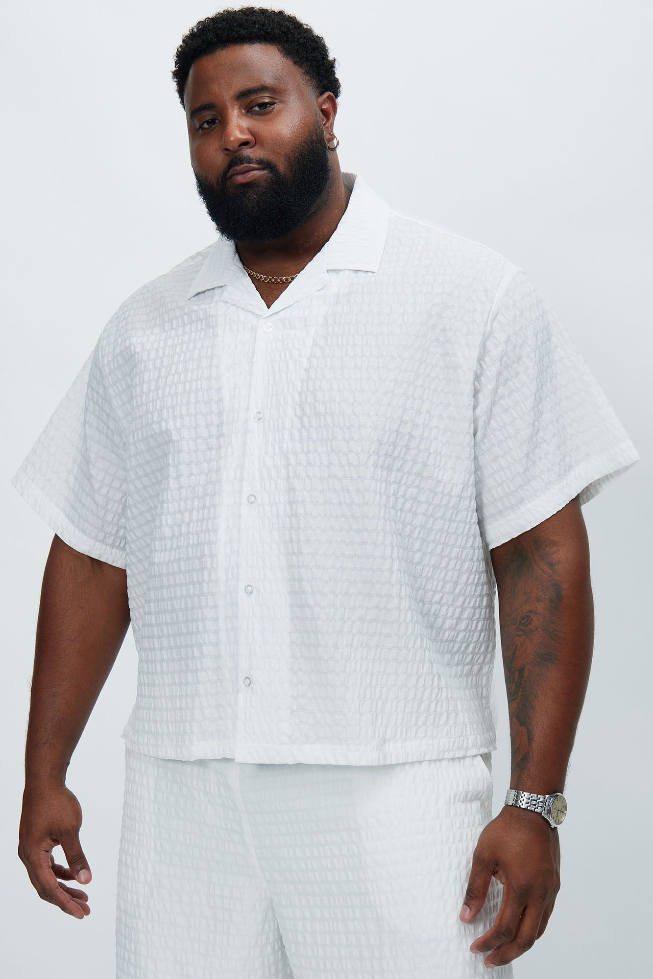 Sierra Textured Shirt - White sold by Fashion Nova product image thumbnail 5