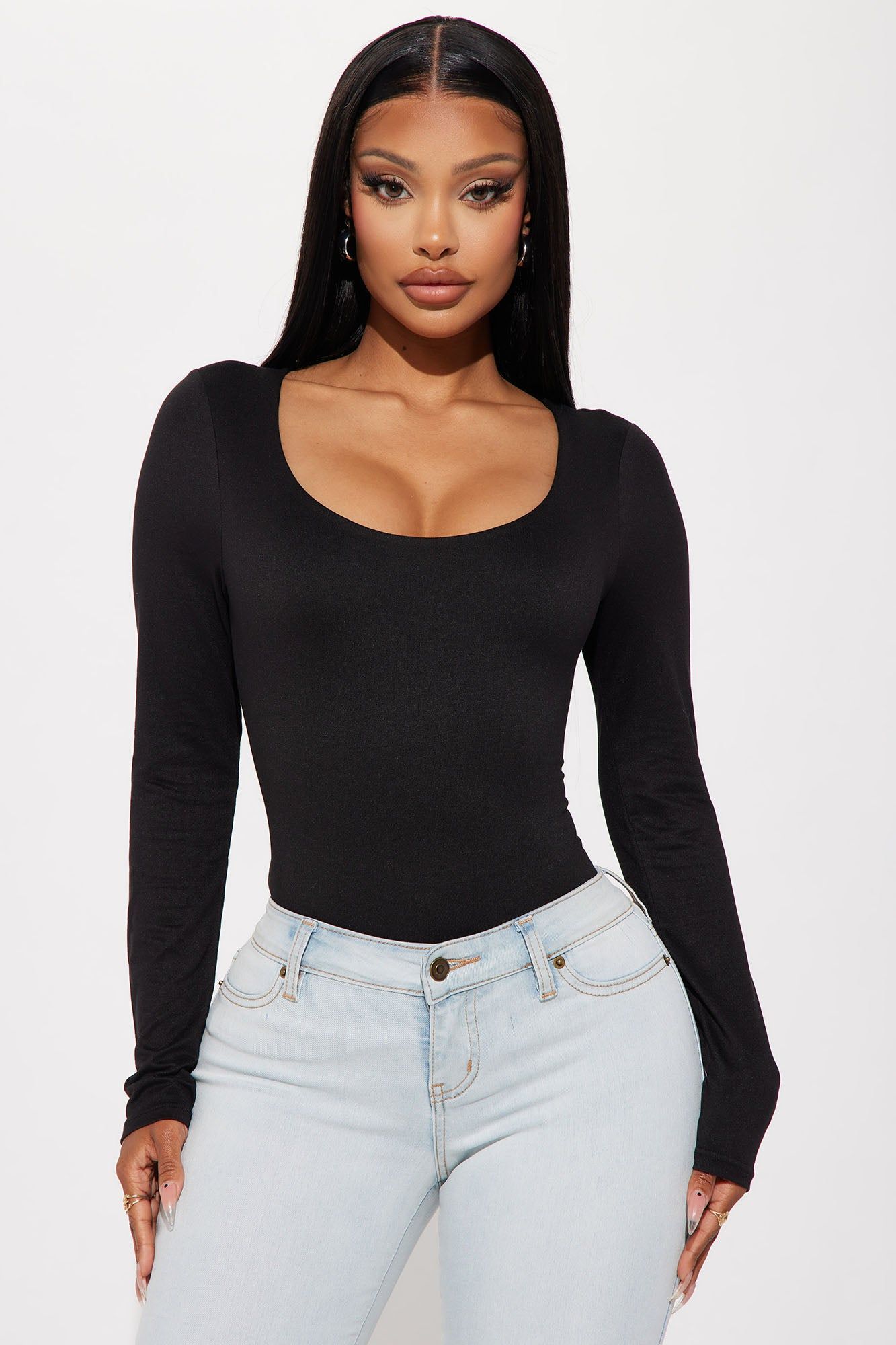 Kelly Double Lined Top - Black sold by Fashion Nova