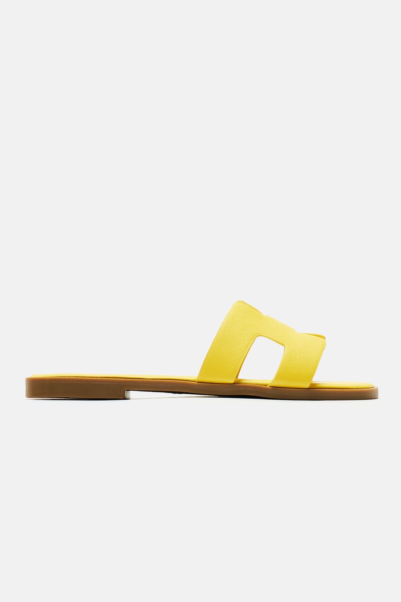 Slice Of Paradise Flat Sandals - Yellow sold by Fashion Nova product image thumbnail 4