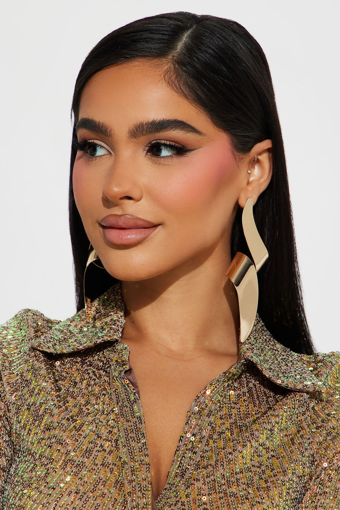 Swirl Away Earrings - Gold sold by Fashion Nova product image thumbnail 2
