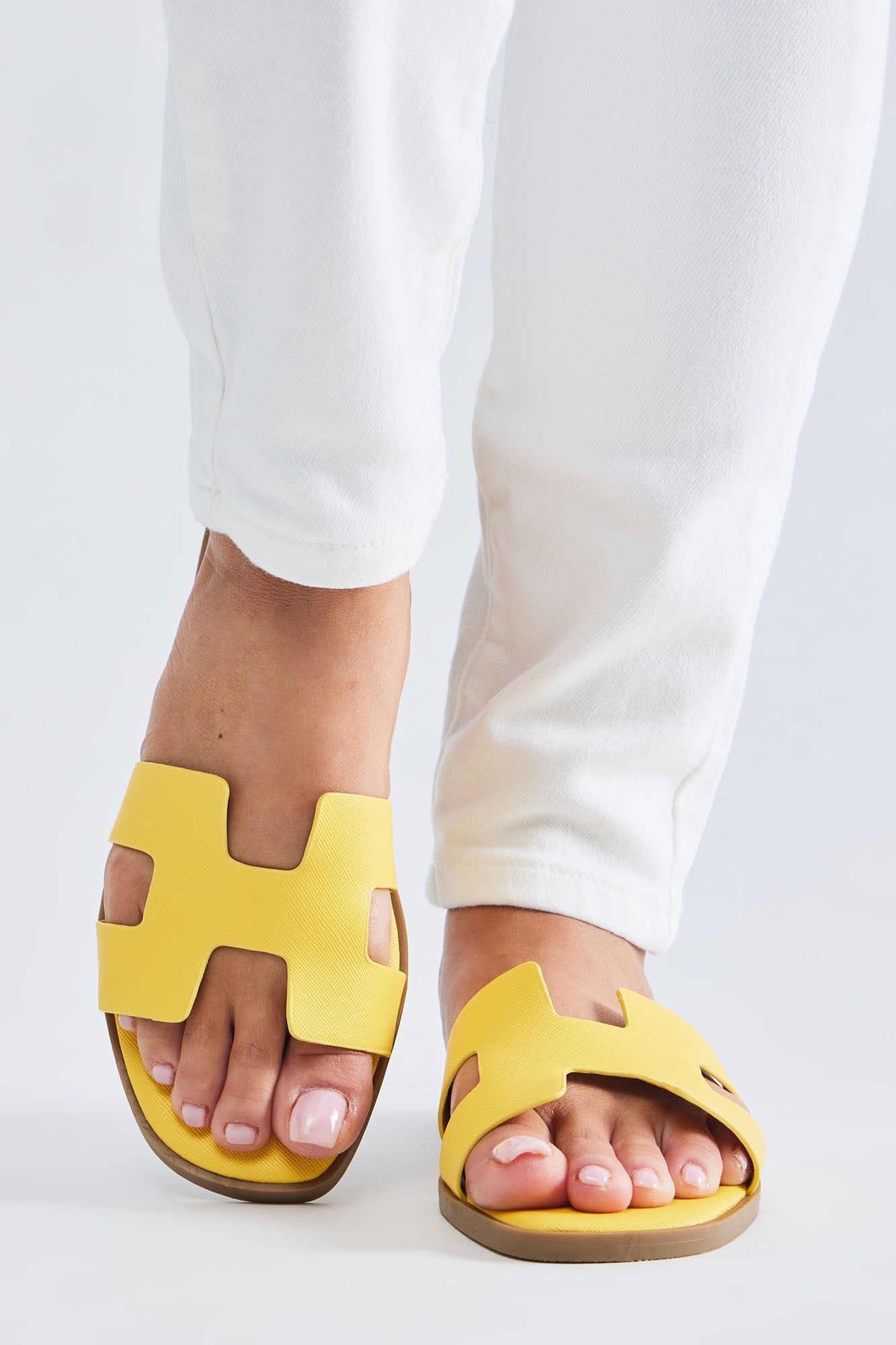 Slice Of Paradise Flat Sandals - Yellow sold by Fashion Nova
