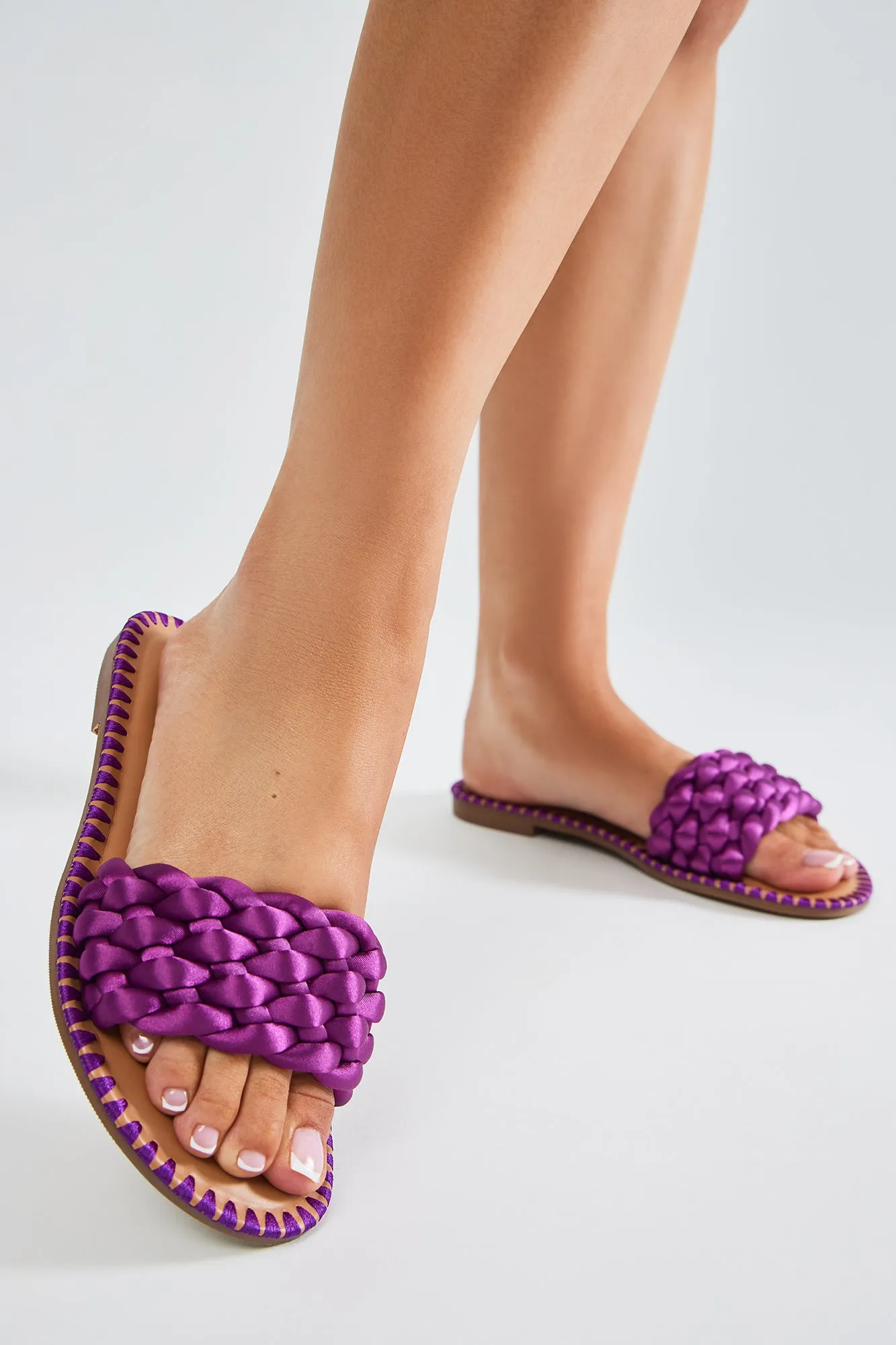 Maliyah Braided Flat Sandals - Fuchsia sold by Fashion Nova
