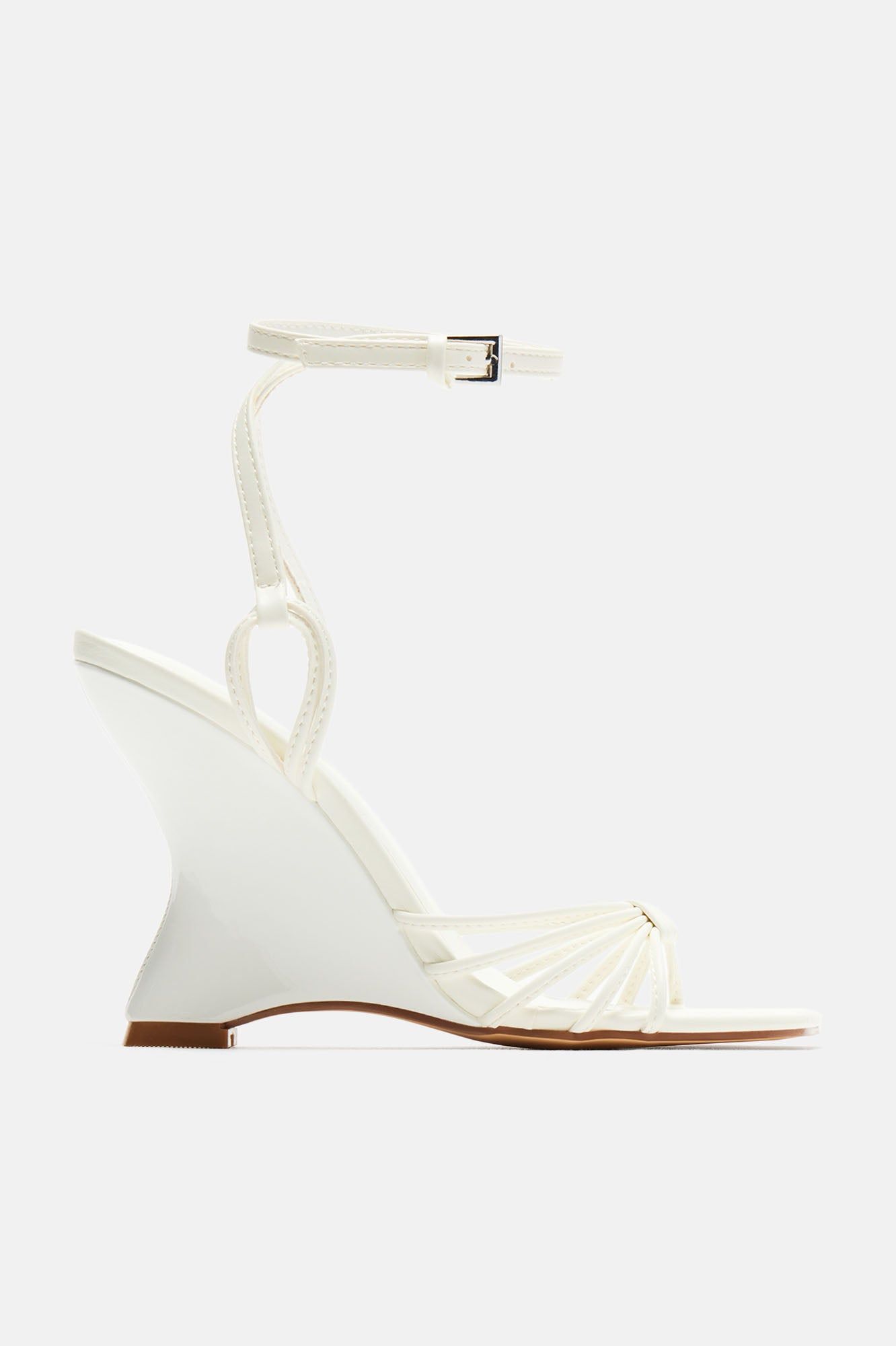 Loraine Novelty Wedges - White sold by Fashion Nova