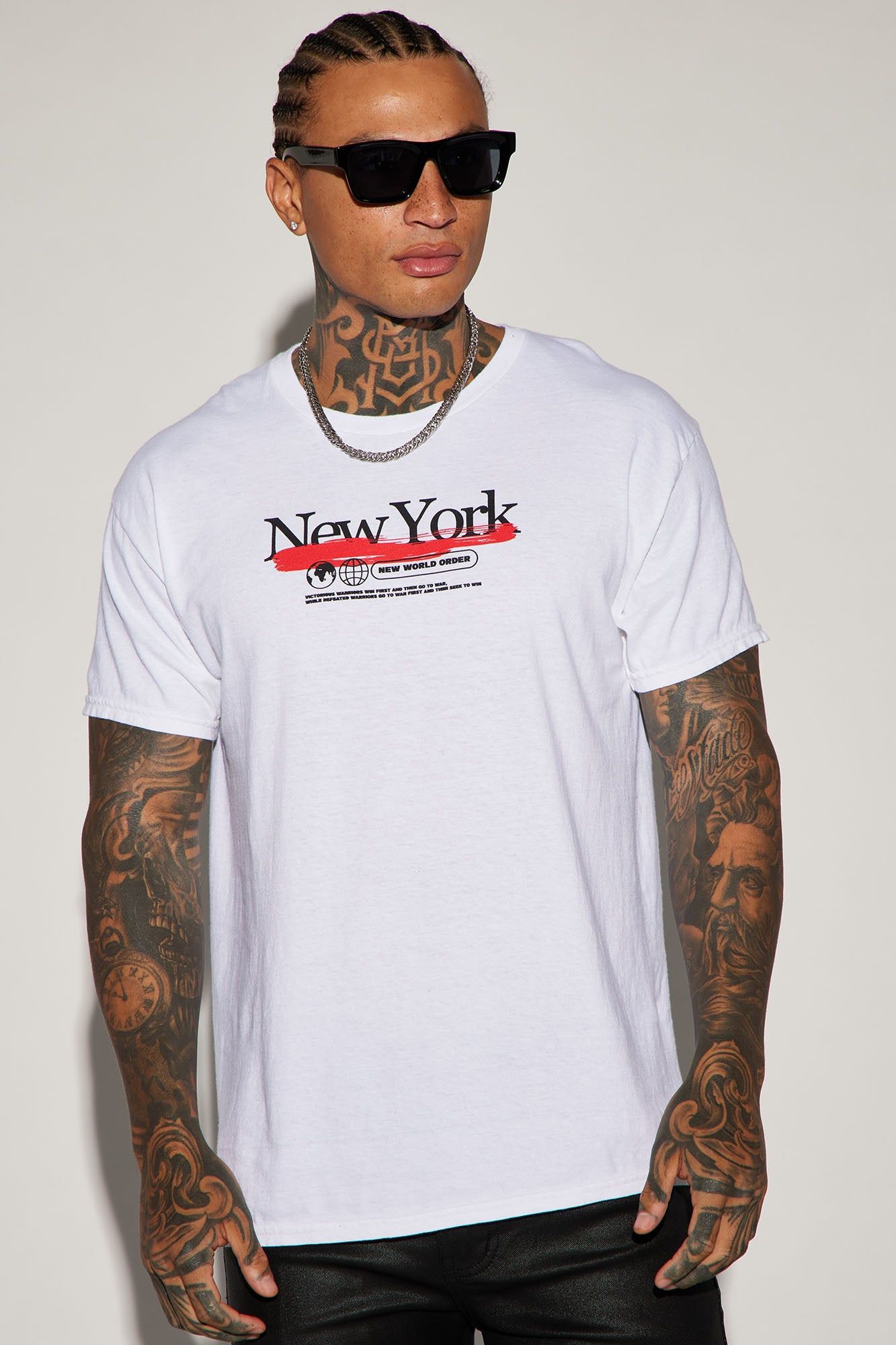 New York The Concrete Jungle Short Sleeve Tee - White sold by Fashion Nova