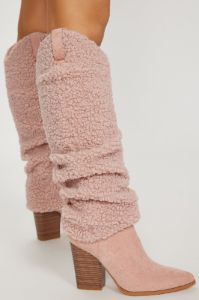 A Keeper Knee High Boots - Pink sold by Fashion Nova