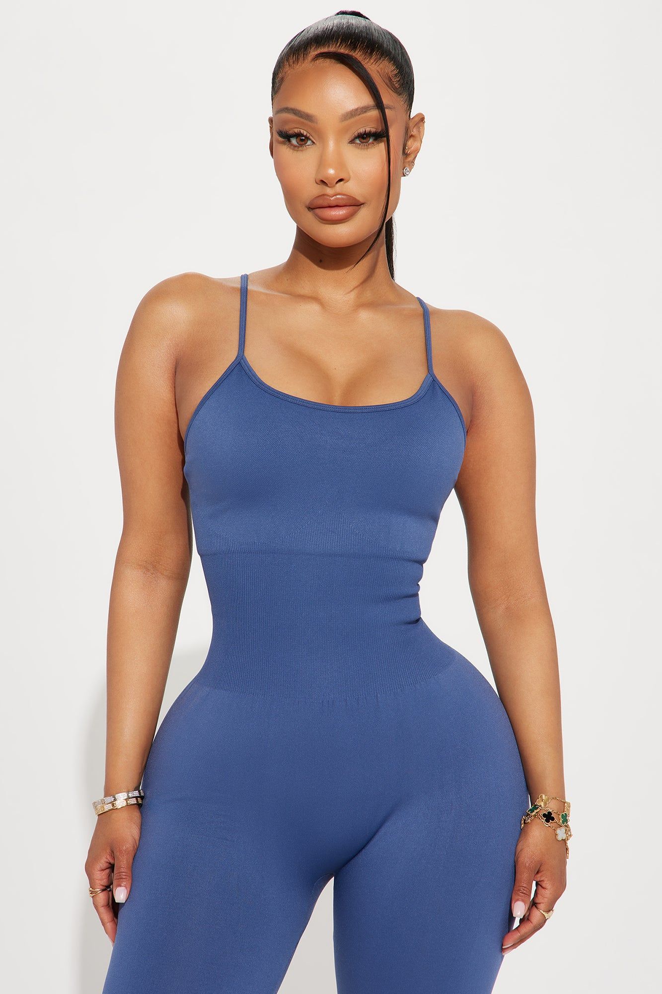 Keep Your Core Tight Active Jumpsuit - Slate Blue sold by Fashion Nova product image thumbnail 2