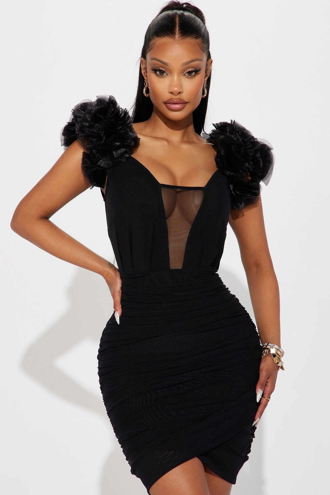 Diana Bandage Mini Dress - Black sold by Fashion Nova