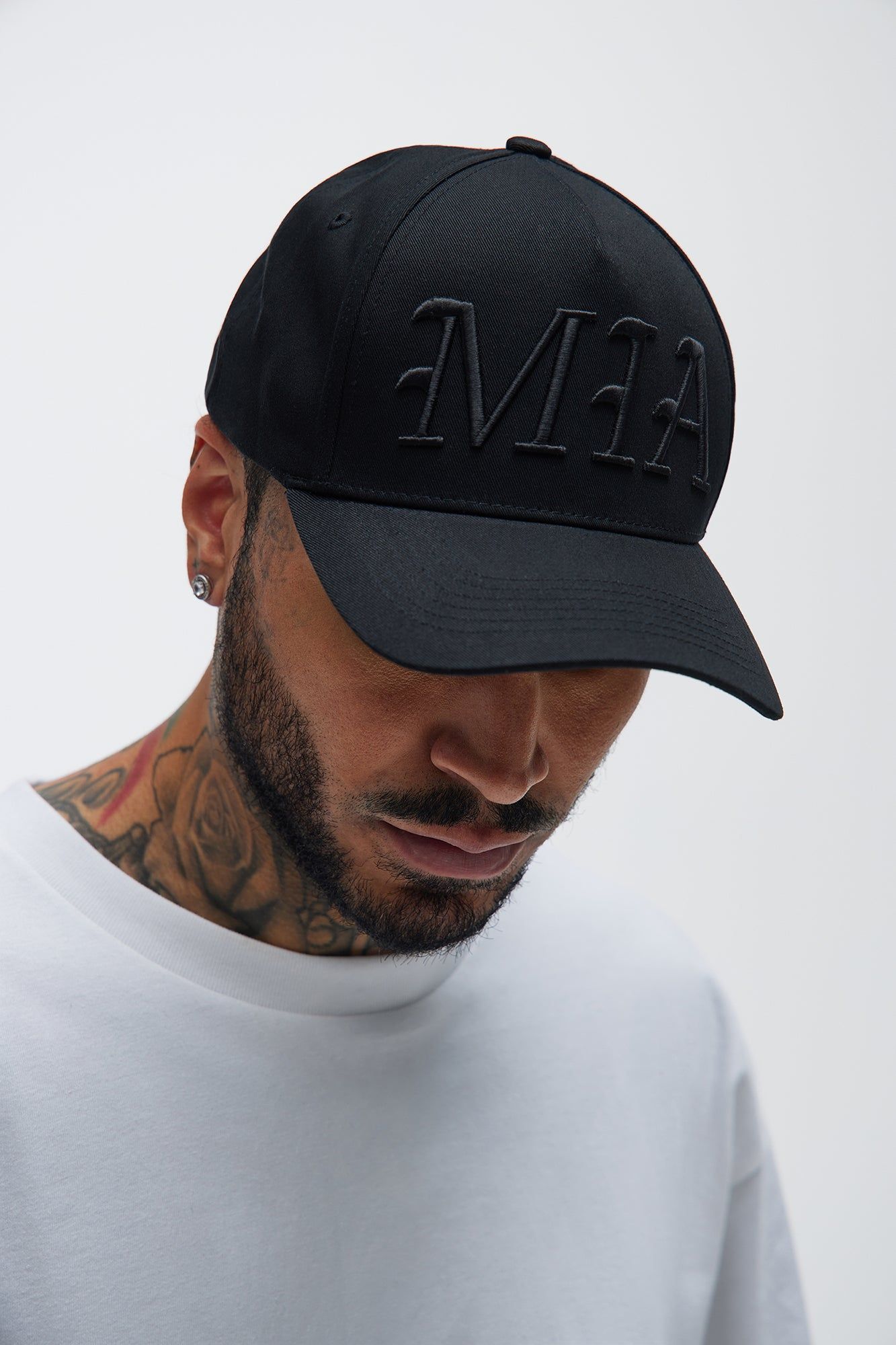 Miami Snapback Hat - Black/Black sold by Fashion Nova