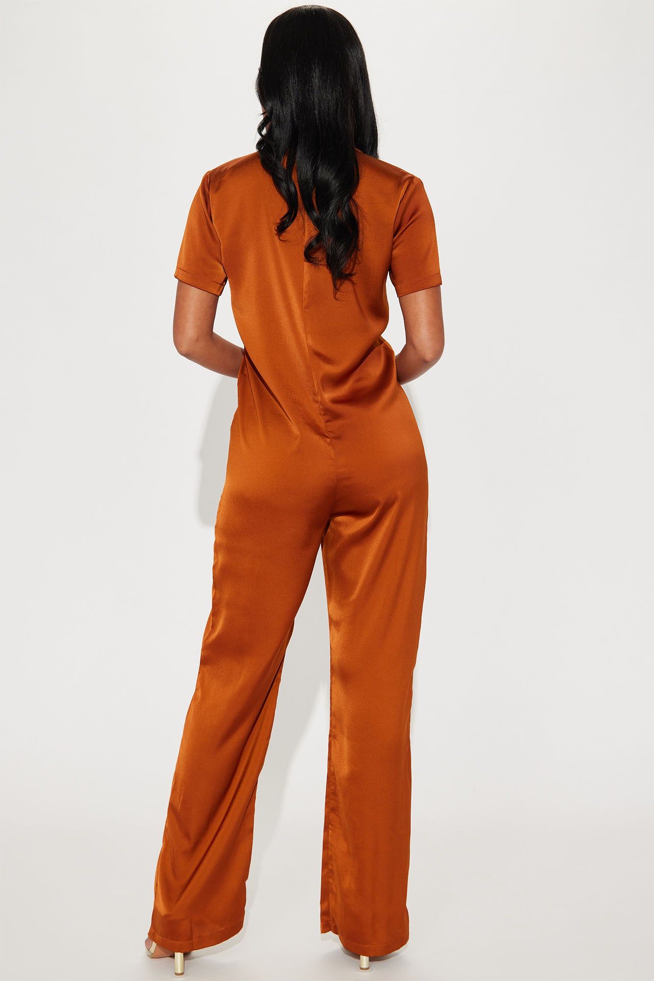 Nyra Satin Jumpsuit - Copper sold by Fashion Nova product image thumbnail 3