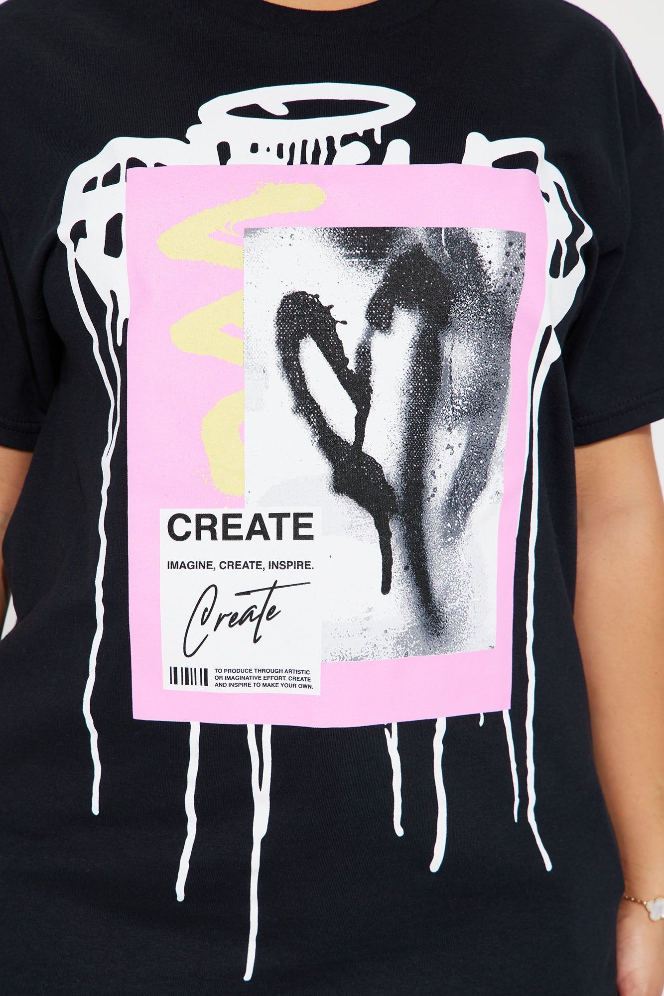 Create Love Graffiti Tshirt - Black sold by Fashion Nova product image thumbnail 3