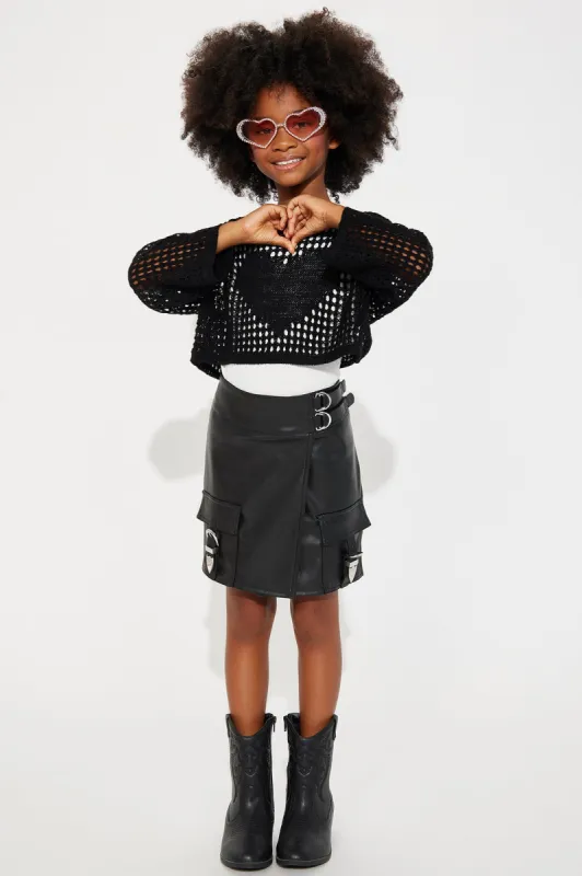 Mini Starting A New Trend Faux Leather Mini Skirt - Black sold by Fashion Nova