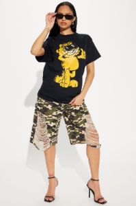 Garfield Cool Cat Tee - Black sold by Fashion Nova