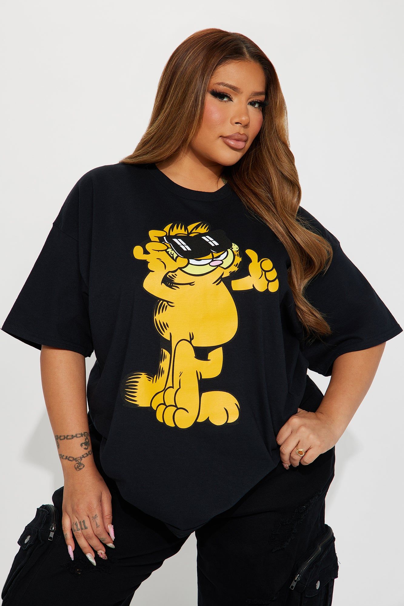 Garfield Cool Cat Tee - Black sold by Fashion Nova product image thumbnail 4