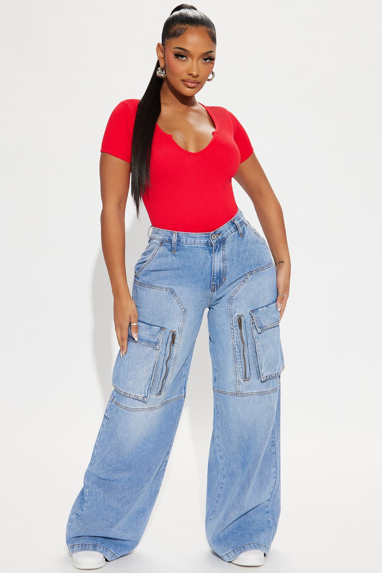 Sara Seamless Short Sleeve Top - Red sold by Fashion Nova product image thumbnail 2