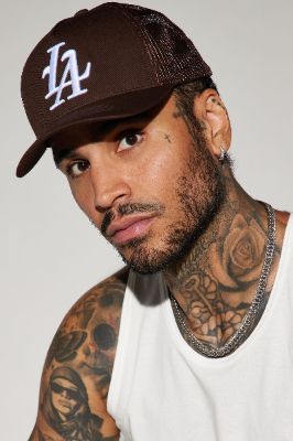 LA Twill Trucker Hat - Dark Brown sold by Fashion Nova