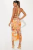 Im A Fairytale Mesh Maxi Dress - Orange/combo sold by Fashion Nova