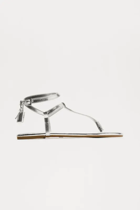 Beyond Me Sandals - Silver sold by Fashion Nova