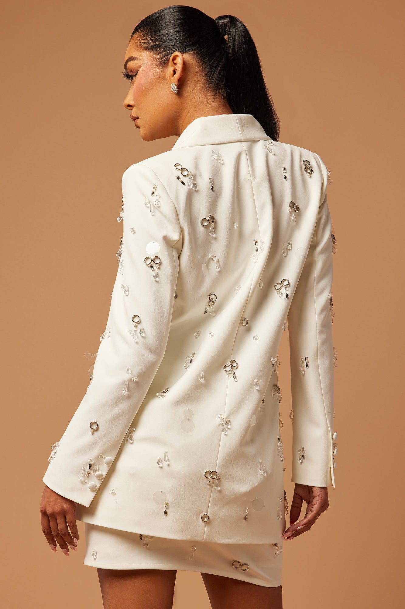 Emery Embellished Blazer - Off White sold by Fashion Nova product image thumbnail 3