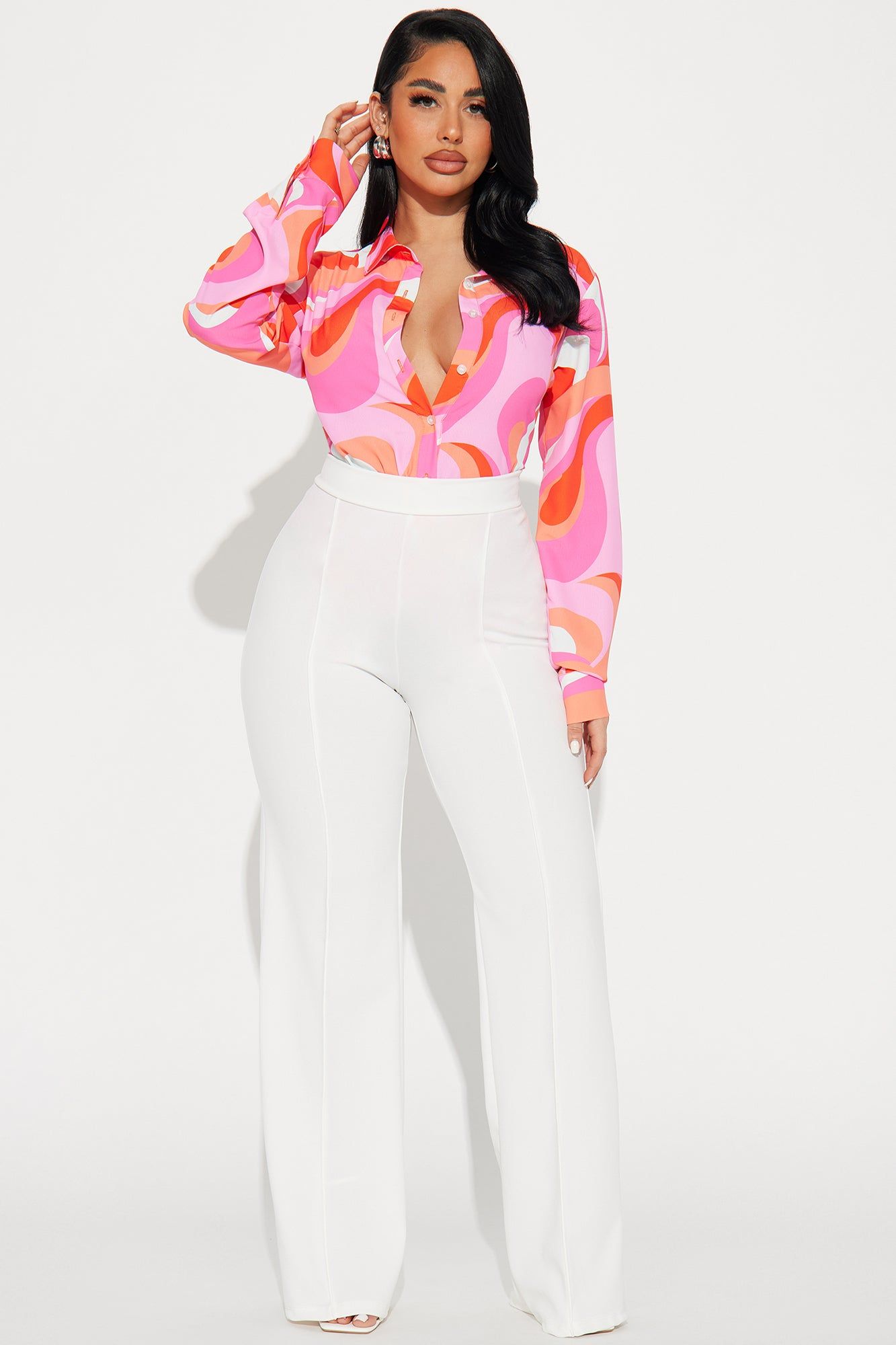 Perfect Vision Printed Shirt - Pink/combo sold by Fashion Nova product image thumbnail 2