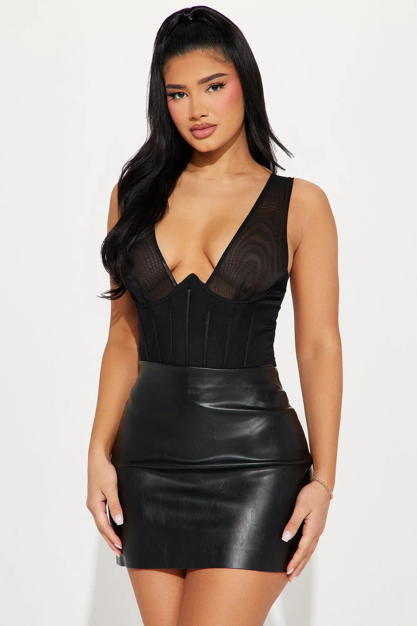 Safiya Mesh Bodysuit - Black sold by Fashion Nova product image thumbnail 3