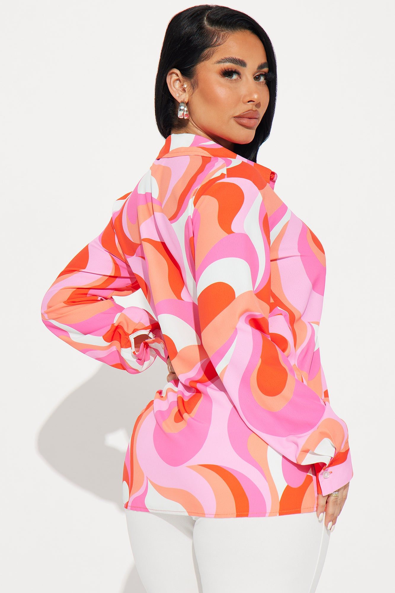Perfect Vision Printed Shirt - Pink/combo sold by Fashion Nova product image thumbnail 3