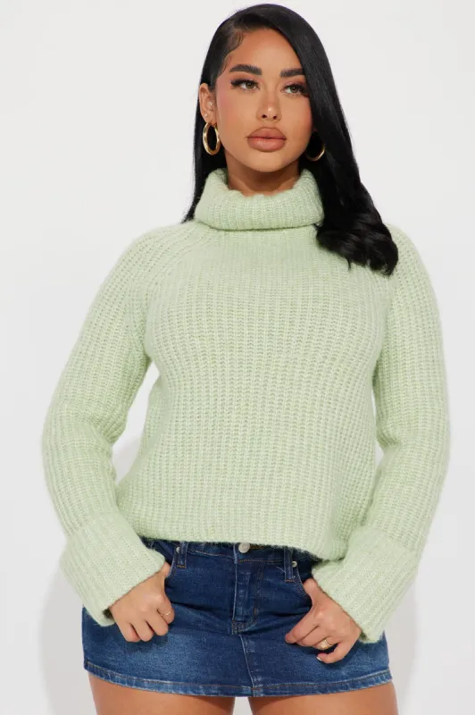 Shyann Turtleneck Sweater - Sage made by Fashion Nova