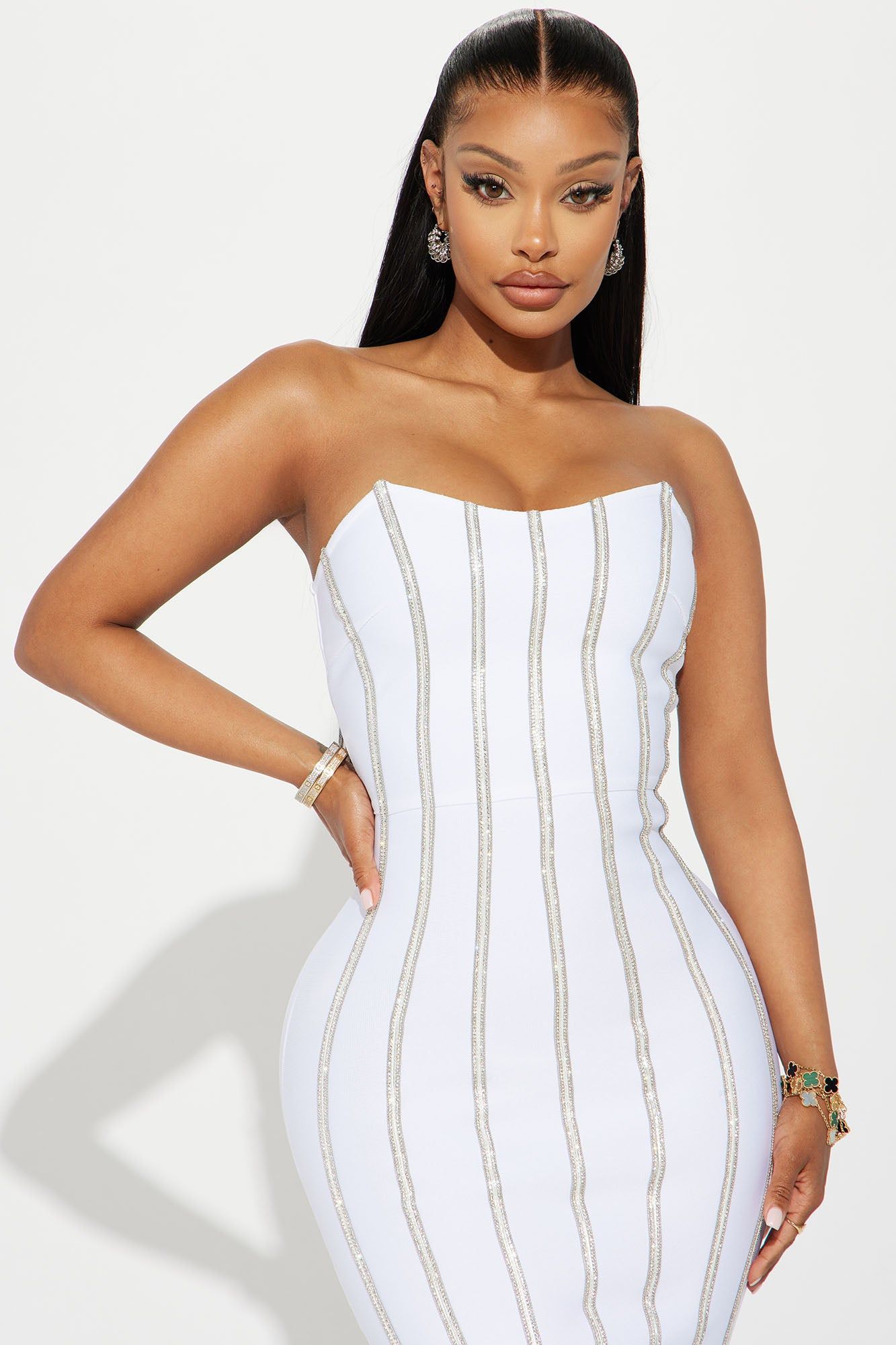 Sasha Bandage Midi Dress - White sold by Fashion Nova product image thumbnail 2