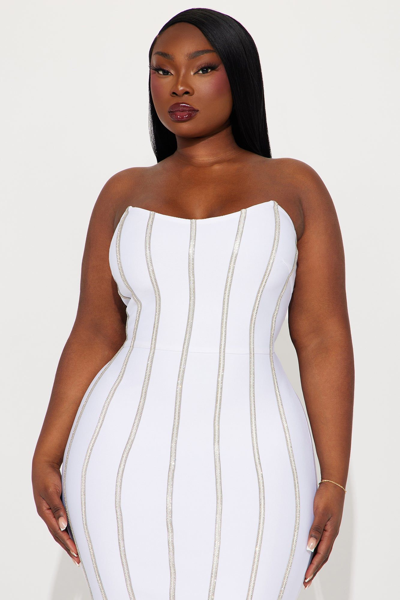 Sasha Bandage Midi Dress - White sold by Fashion Nova product image thumbnail 5