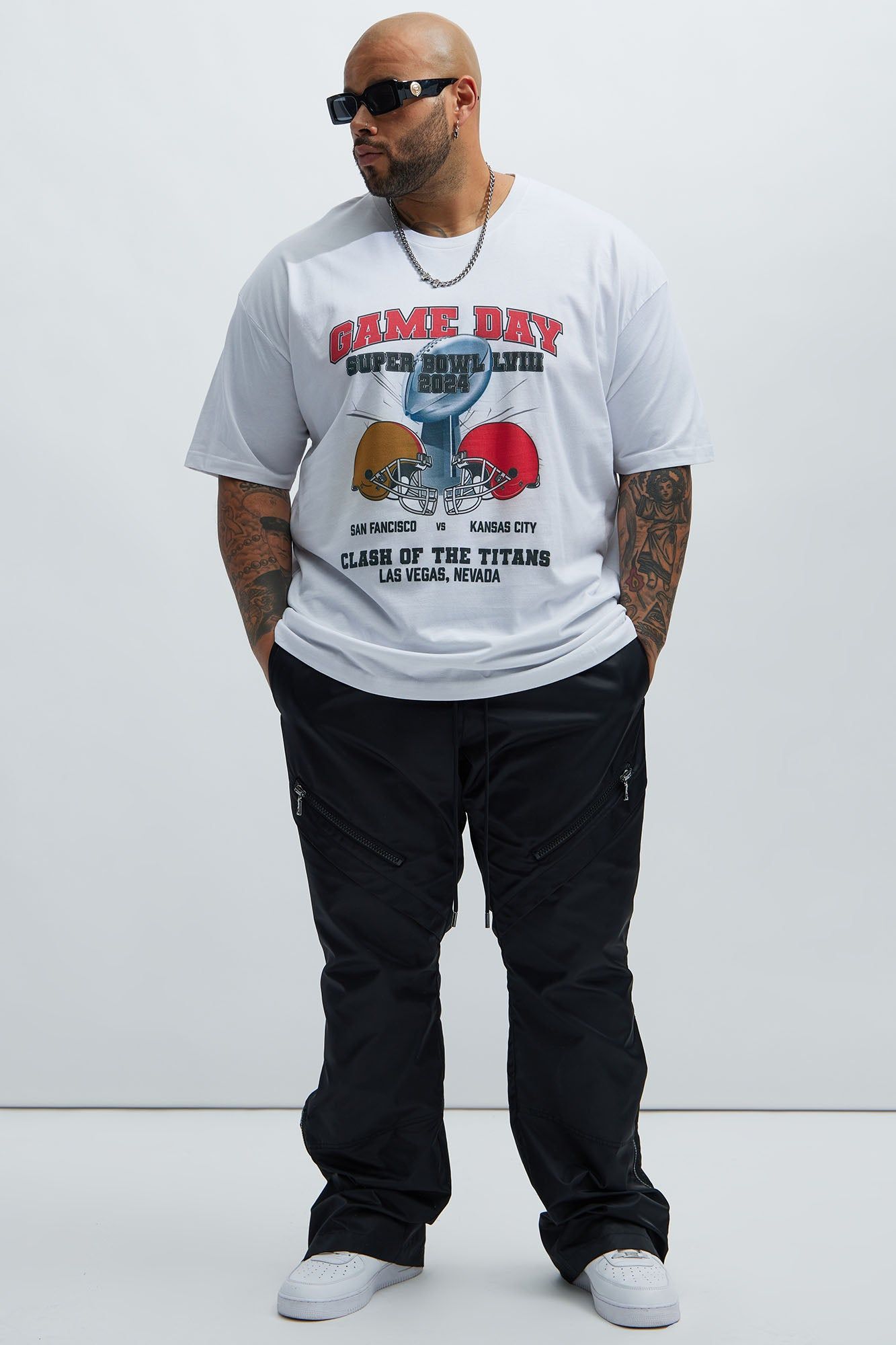 Game Day Clash Of The Titans Short Sleeve Tee - White sold by Fashion Nova product image thumbnail 5