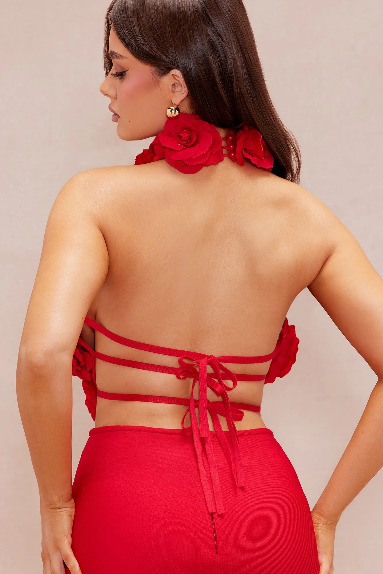 Rose Bandage Maxi Dress - Red sold by Fashion Nova product image thumbnail 5