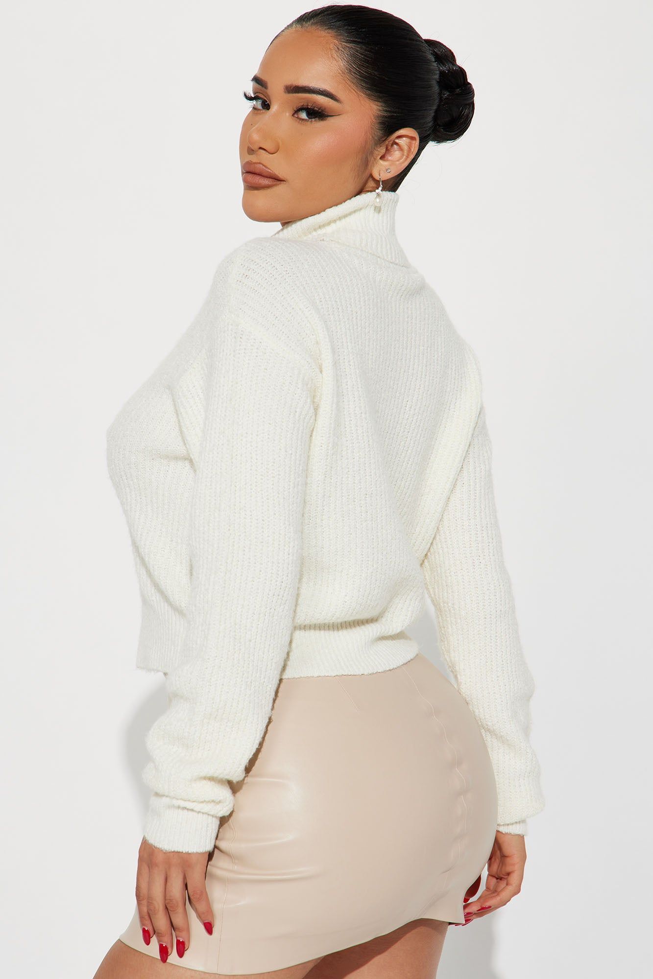 Shivani Turtleneck Sweater - Off White sold by Fashion Nova product image thumbnail 3