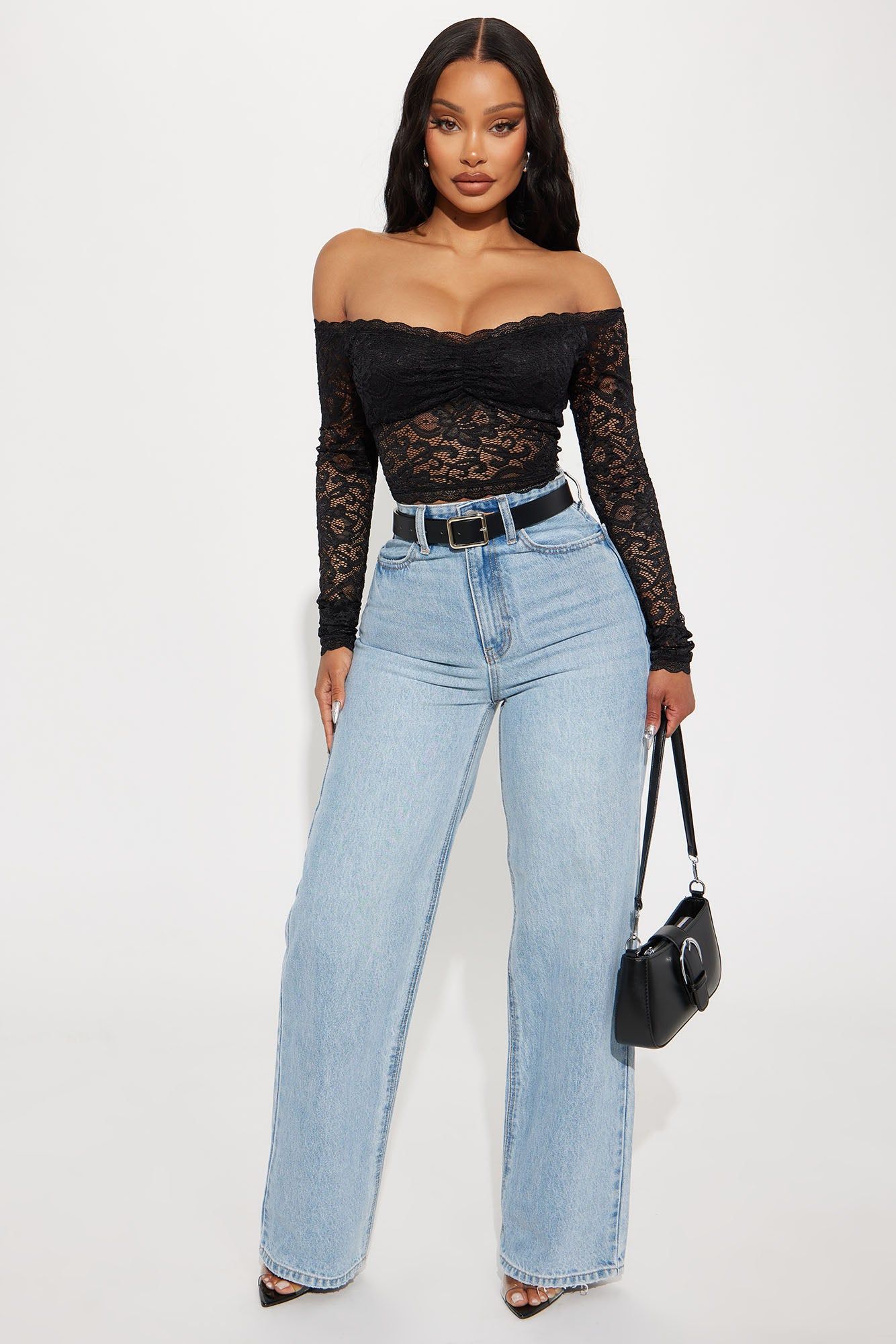 Emma Lace Off Shoulder Top - Black sold by Fashion Nova product image thumbnail 2
