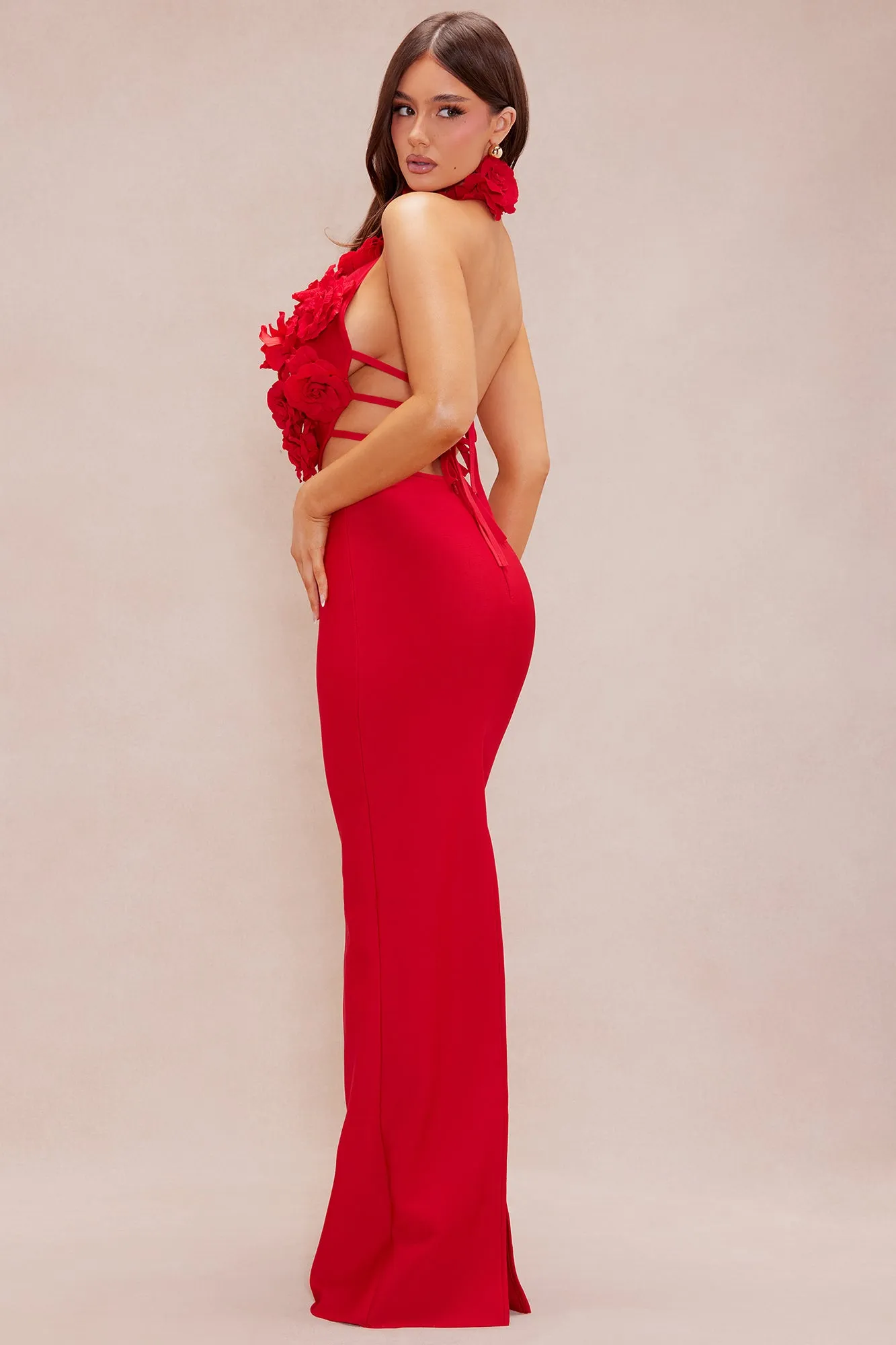 Rose Bandage Maxi Dress - Red sold by Fashion Nova product image thumbnail 4