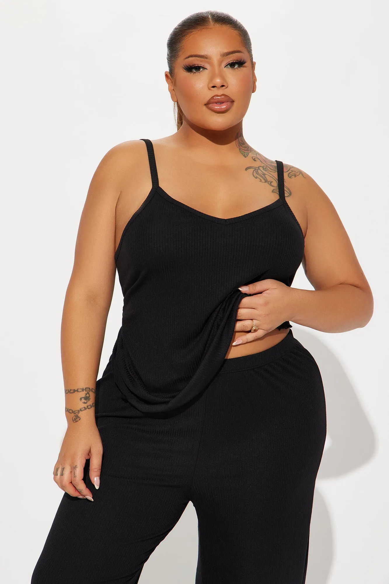 Comfy Mood Ribbed PJ Pant Set - Black sold by Fashion Nova product image thumbnail 5