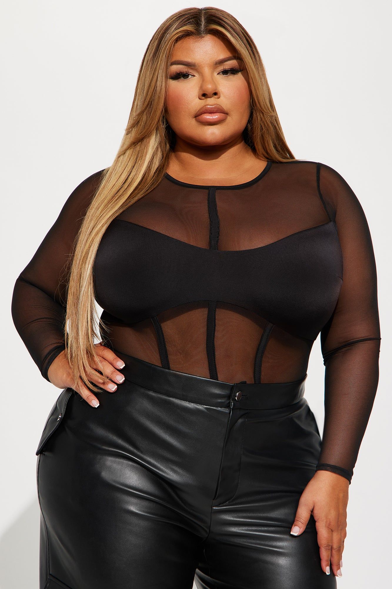 Lights Out Mesh Bodysuit - Black sold by Fashion Nova product image thumbnail 7
