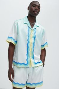 Milazzo Shirt - Green/combo sold by Fashion Nova