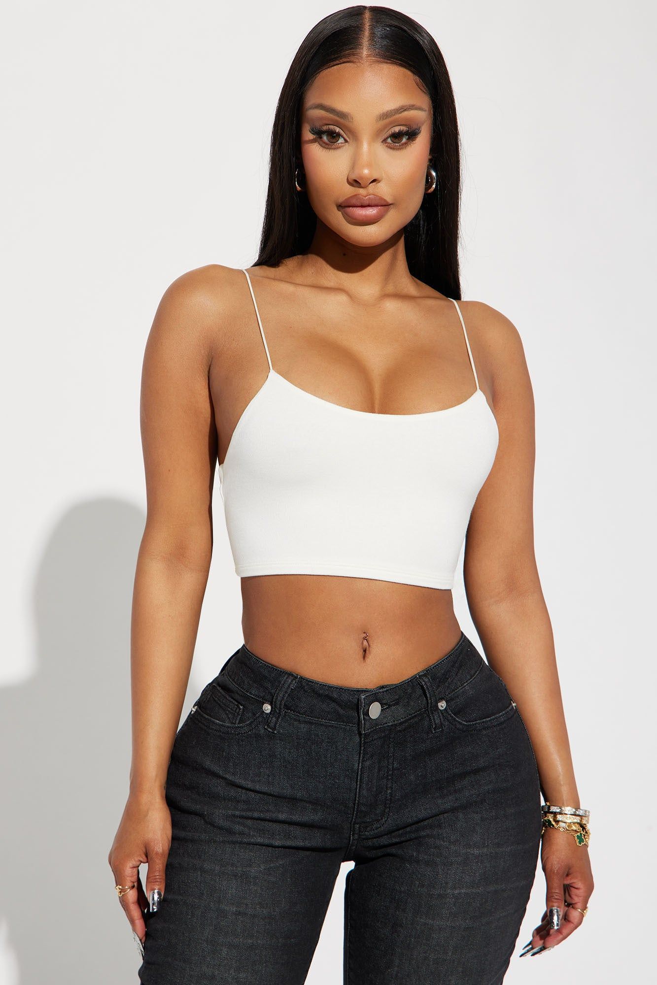 Kiki Super Cropped Top - Ivory sold by Fashion Nova