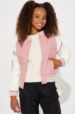 Mini Sweet Wool Jacket - Mauve/combo sold by Fashion Nova